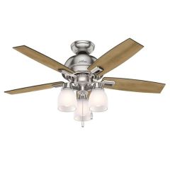 44" Donegan 5-Blade 3-Light Fan, BN