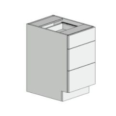 Devon White 3 Drawer Vanity Base Cabinet - ADA 15"W 32-1/4"H 21"D