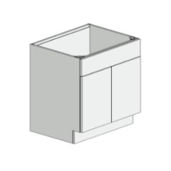 Devon White Vanity Sink Base Cabinet - ADA 24"W 32-1/4"H 18"D