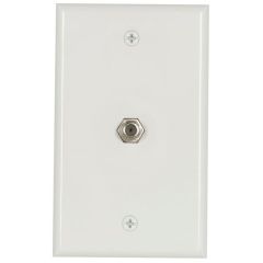 Wallplate With Coax Adaptor Std Thermo Wh