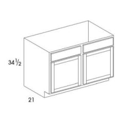 Everest White Vanity Sink Base 48"W 34-1/2"H 21"D