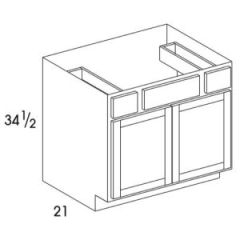 Everest White Vanity Sink Drawer Base 36"W 34-1/2"H 21"D
