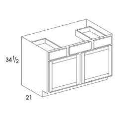Everest White Vanity Sink Drawer Base 42"W 34-1/2"H 21"D
