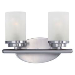Corona 2-Light Vanity, Satin Nickel