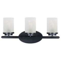 Corona 3-Light Vanity, Matte Black