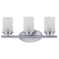 Corona 3-Light Vanity, Satin Nickel