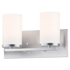 Lateral 2-Light Vanity, Satin Nickel
