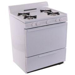 Premier, 30 In, Gas Range, Bat Ign, Wh