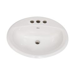 American Standard, Aqualyn Drop In 3-Hole LAV Sink, Wh