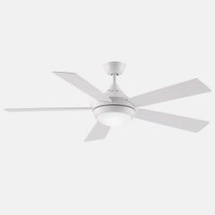 AireDrop Pull Chain Ceiling Fan 52" Matte White w/ Light