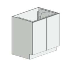 Brandywine White Removable Vanity Sink Base Cabinet with Plywood Back - ADA 30"W 32-1/4"H 21"D