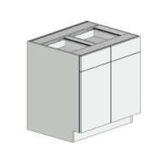 Devon White Base Cabinet 12"W 34-1/2"H 24"D