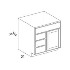 Liberty Sable Vanity Base Left Combo Unit 30"W 34-1/2"H 21"D