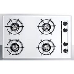 Brown, 30 In, Gas Cooktop, Ele Ign, Wh