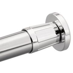 Tension Straight 5ft Shower Rod, Chrome