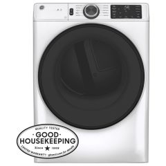GE, 28 in, 7.8 Cu Ft, Ele Dryer, Front Load, Wh